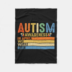 Autism Awareness Acceptance Women Kid Its Ok To Be Fleece Blanket