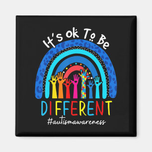 Autism Awareness Acceptance Women Kid Its Ok To Be Magnet