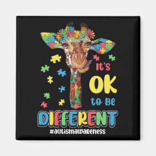 Autism Awareness Acceptance Women Kid Its Ok To Be Magnet