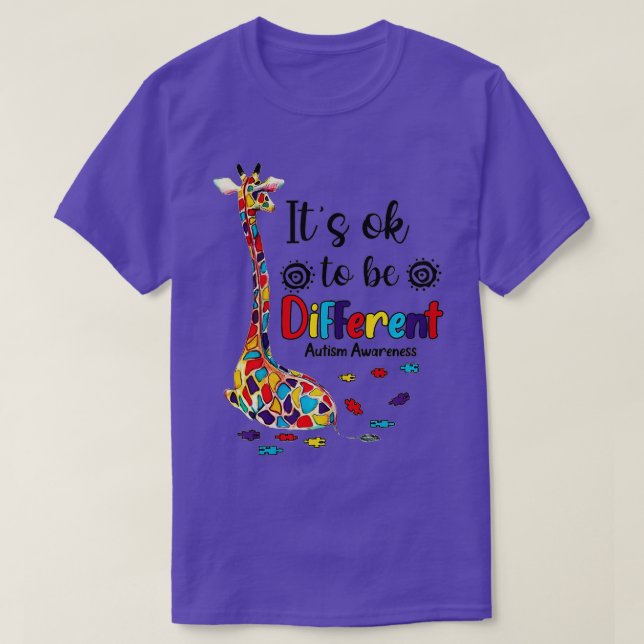 Autism Awareness Acceptance Women Kid Its Ok To Be T-Shirt (Design Front)