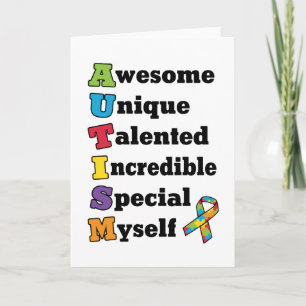 Autism Awareness Acronym Card