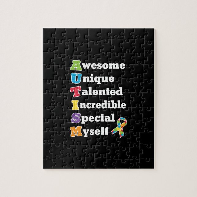 Autism Awareness Acronym Jigsaw Puzzle (Vertical)