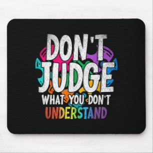 Autism Awareness Adult Uni-kids Black Short Sleeve Mouse Mat