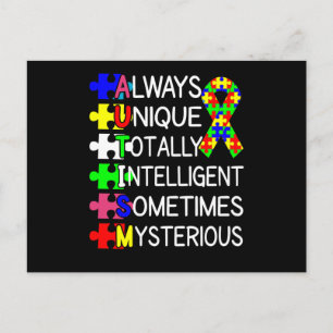 Autism Awareness Always Unique Postcard