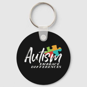 Autism Awareness and Support Embrace Differences Key Ring