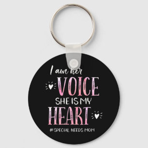 Autism Awareness Apparel I Am His Voice He Is My H Key Ring