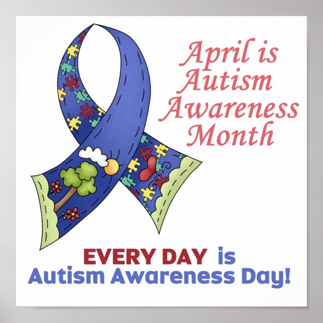 Autism Awareness April and Every Day Poster (Front)