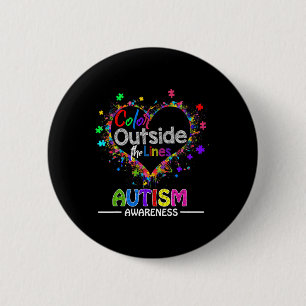 Autism Awareness April For Women Plus Size 6 Cm Round Badge