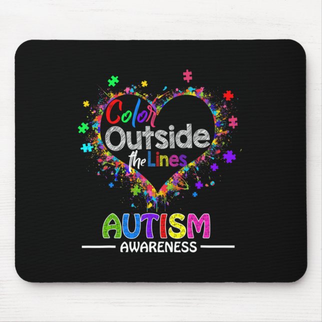 Autism Awareness April for Women Plus Size  Mouse Mat (Front)
