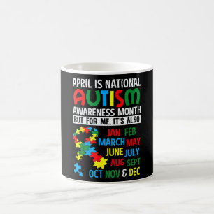 Autism Awareness April is National Autism Awarene Coffee Mug