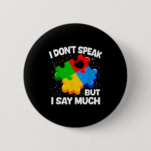 Autism awareness asperger syndrome puzzle kids men 6 cm round badge