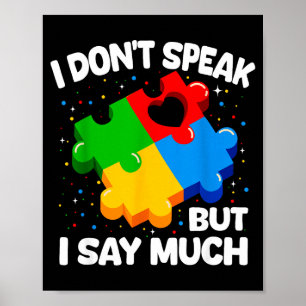 Autism awareness asperger syndrome puzzle kids men poster