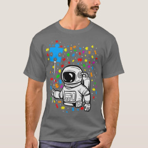 Autism Awareness Astronaut Balloon Autism Space Ki T-Shirt