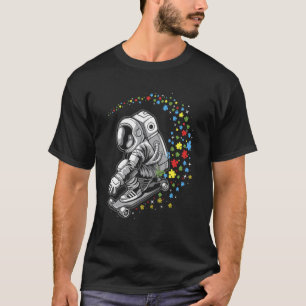 Autism Awareness Astronaut Skateboard Spaceman S T-Shirt