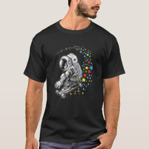 Autism Awareness Astronaut Skateboard Spaceman Sk T-Shirt