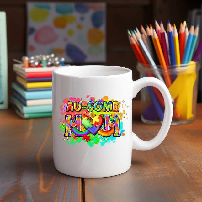 Autism Awareness Au-some Mum Mug (Creator Uploaded)