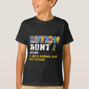 Autism Awareness Aunt Autistic Child Diversity 3 T T-Shirt