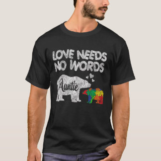 Autism Awareness Auntie Bear Family Autistic Kids  T-Shirt