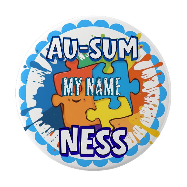 Autism Awareness Ausomeness pin badge (Autism Awareness Ausomeness pin badge)