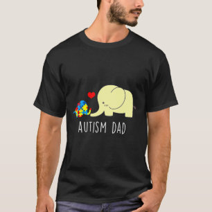 Autism Awareness Autism Dad Elephant T-Shirt