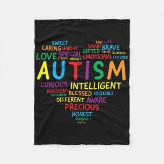 Autism Awareness Autism Heart Autism Fleece Blanket