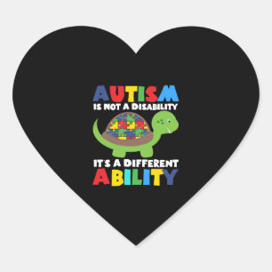 Autism Awareness Autism Is Not A Disability Its A Heart Sticker