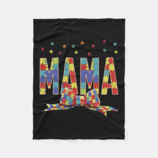 Autism Awareness Autism Mama Accept Love Puzzle Co Fleece Blanket