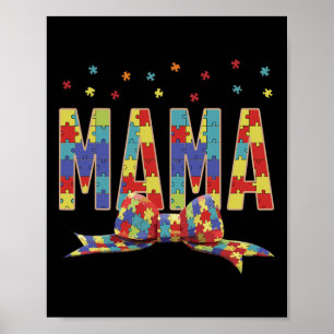 Autism Awareness Autism Mama Accept Love Puzzle Co Poster