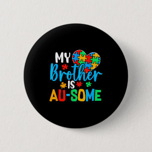 Autism Awareness Autism Squad Support Awesome Boys 6 Cm Round Badge