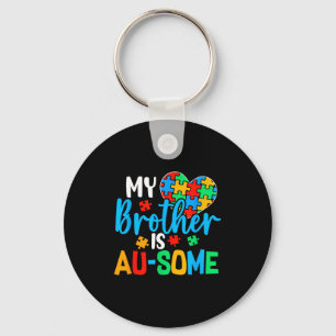Autism Awareness Autism Squad Support Awesome Boys Key Ring