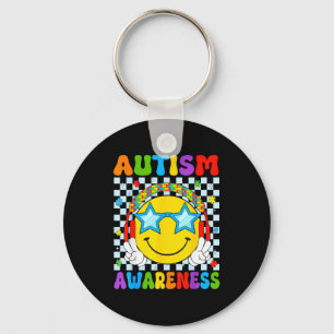 Autism awareness autism squad support funny puzzle key ring