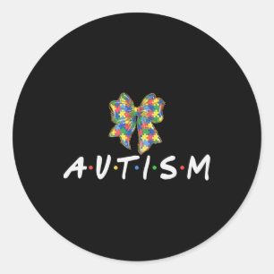 Autism Awareness Autism Squad Support Women Men Classic Round Sticker
