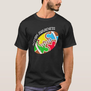 Autism Awareness Autism Support Men Women Football T-Shirt
