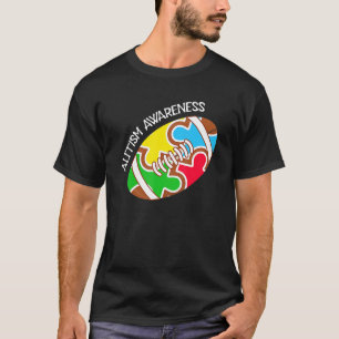 Autism Awareness Autism Support Men Women Football T-Shirt
