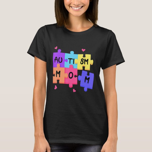 Autism Awareness Autism Support Mum Women   T-Shirt (Front)