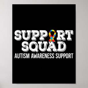Autism Awareness Autism Support Squad Family Blue Poster