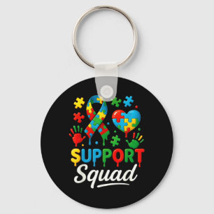 Autism Awareness Autism Support Squad Family Ice Key Ring