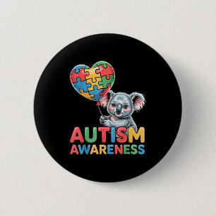 Autism awareness autistic 6 cm round badge