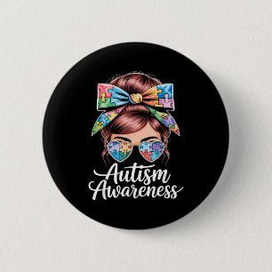 Autism awareness autistic  6 cm round badge