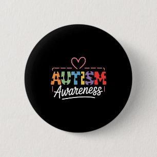 Autism awareness autistic 6 cm round badge