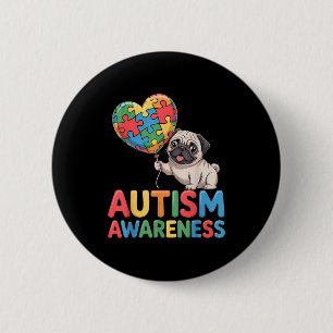 Autism awareness autistic 6 cm round badge
