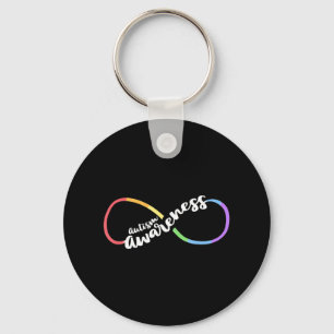 Autism Awareness Autistic Acceptance Rainbow Infin Key Ring