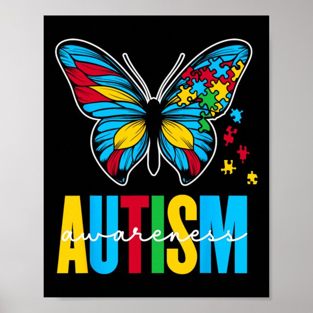 Autism Awareness Autistic Autist Autists Support A Poster (Front)