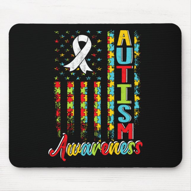 Autism Awareness Autistic Autists Support Autist A Mouse Mat (Front)