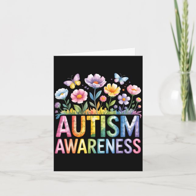 Autism awareness autistic  card (Front)