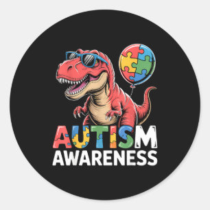 Autism awareness autistic classic round sticker