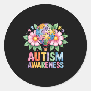 Autism awareness autistic  classic round sticker