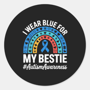 Autism awareness autistic classic round sticker