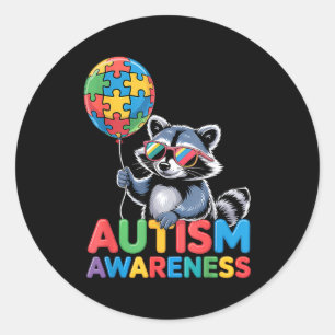 Autism awareness autistic classic round sticker