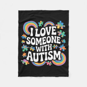 Autism awareness autistic fleece blanket